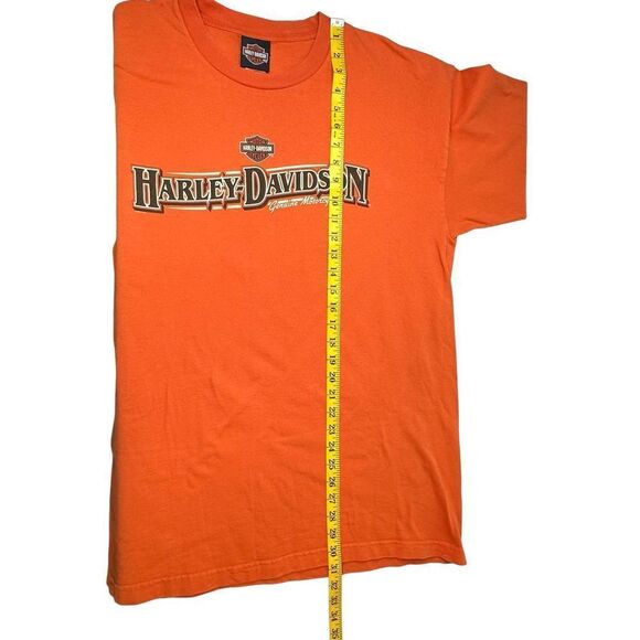 HARLEY-DAVIDSON Motorcycles Faribault MN Orange Long Sleeve Tshirt Size XL - Picture 10 of 13